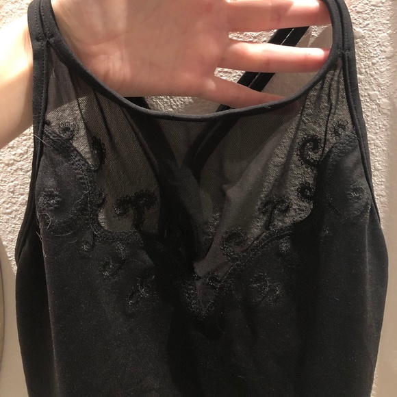 Black lace ballet leotard women’s size medium - Picture 1 of 4